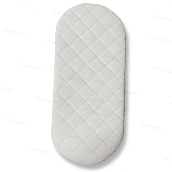 Moses Basket Mattress newborn essentials Oval shaped Baby Mattress comfy foam mattress Crib Mattress waterproof removeable Quilted cover Next to Me Mattress