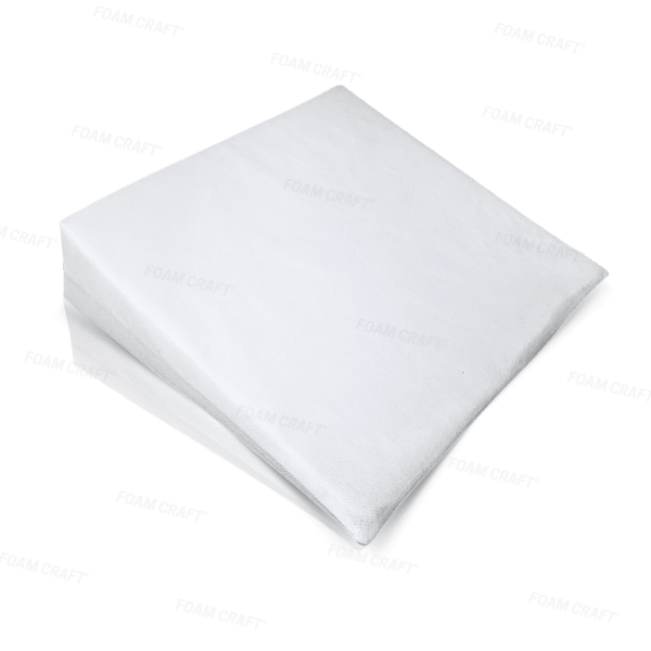 Versatile orthopedic bed wedge pillow for back pain, GERD, and anti-snoring support – ideal for reading, leg elevation, and knee pain relief, with a durable non-woven cover.