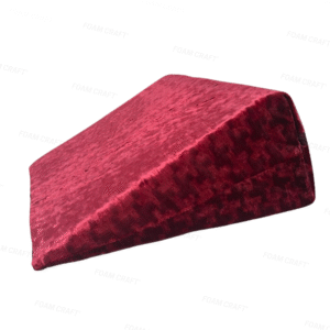 Wedge pillow with Removable Plush Velvet Cover | Back pain, leg rest & GERD, Memory Foam pillow, support cushion for knee pain, Anti Snore back rest for bed