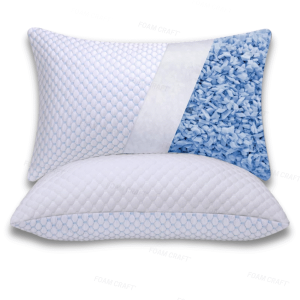 Premium Shredded Memory Foam Pillows with Removable Washable Cover, Cooling Pillow for Sleeping & Reading Adjustable Neck Support Pillow for Back Pain & Hot Sleepers
