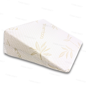 Orthopedic Bed Wedge Pillow with Bamboo Cover, Memory Foam pillow for neck & back pain, leg rest & sit up in bed Pillow for Sleep Apnea, Anti Snoring, Post Surgery & Acid Reflux